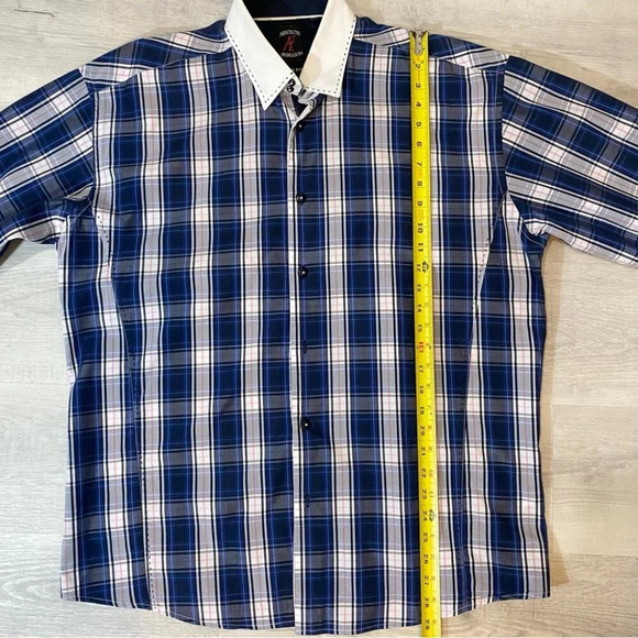 Absolute Rebellion French Style Bold Dress Down Slim Fit Shirt XXL - Picture 8 of 16